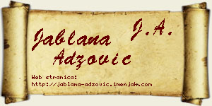 Jablana Adžović vizit kartica